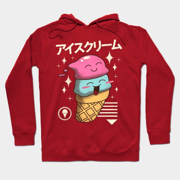 Kawaii Ice Cream Hoodie by Vincent Trinidad Art